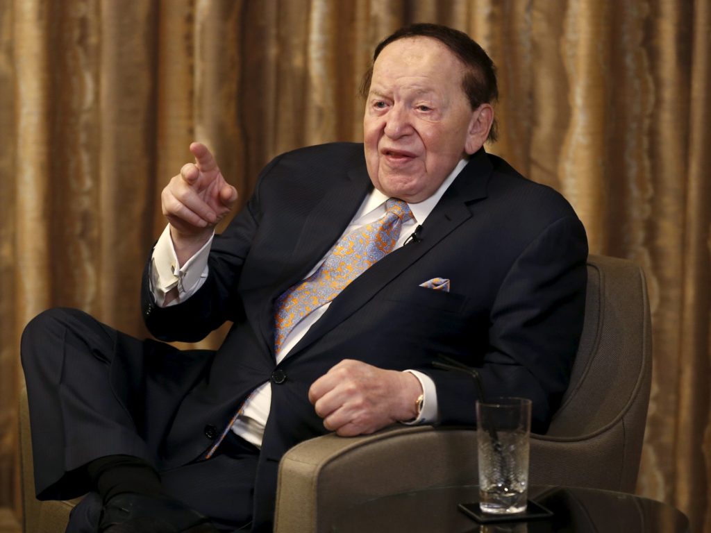 Donald Trump meets with billionaire Sheldon Adelson