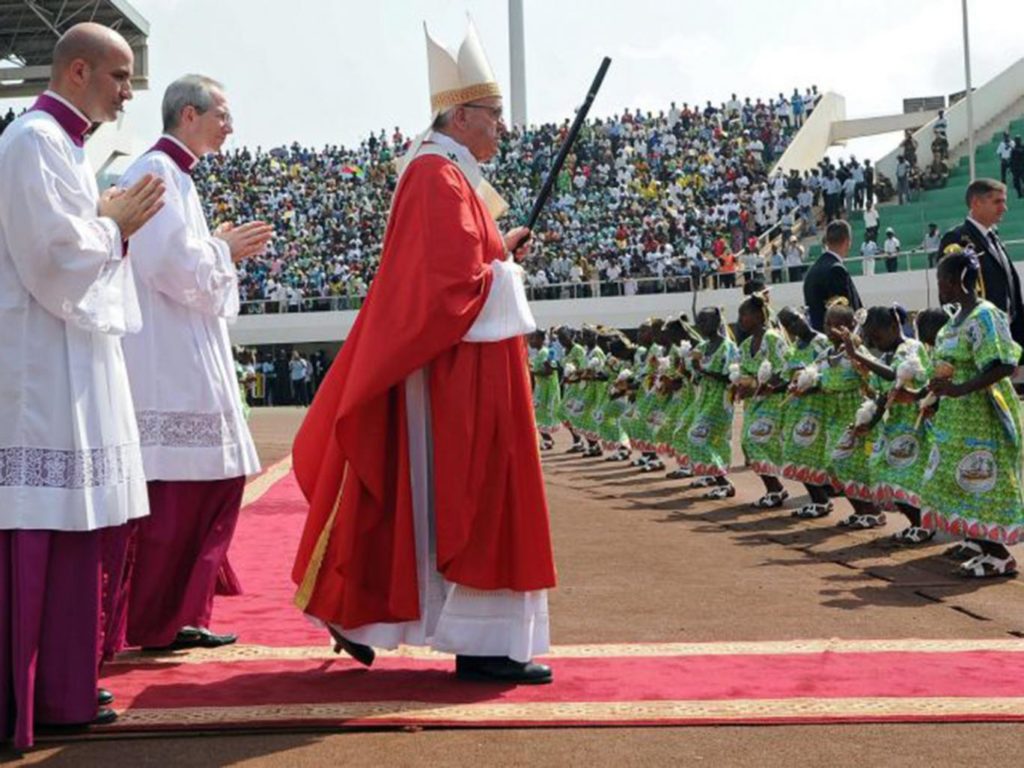 Pope Francis closes Africa tour with poignant plea for unity at besieged mosque in CAR