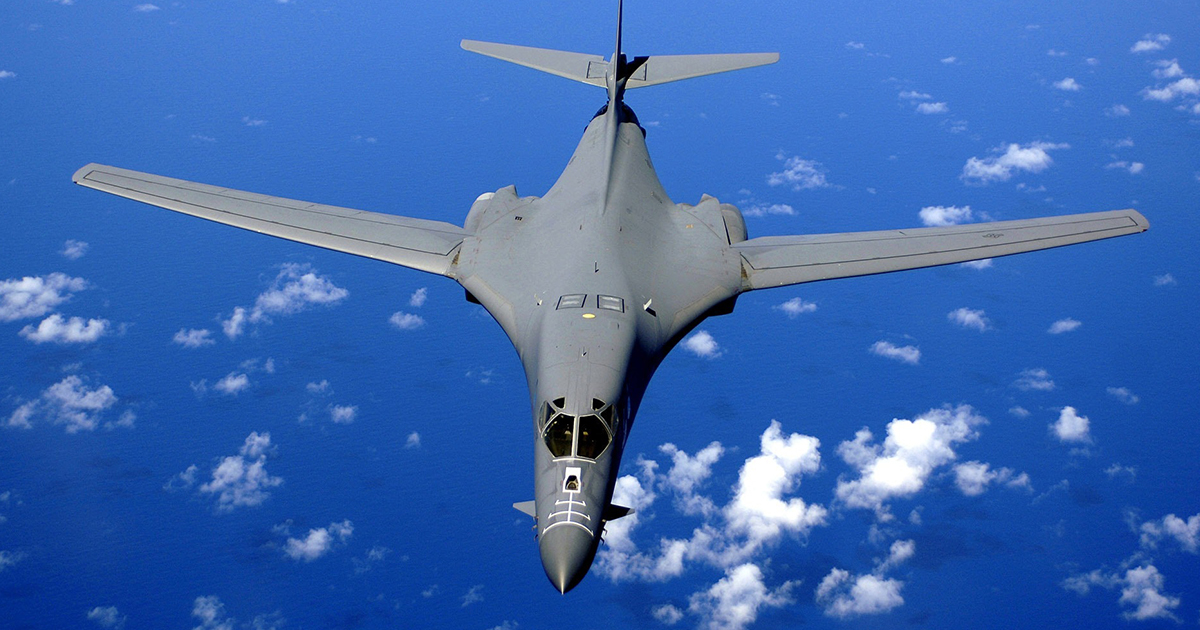 U.S. B-1B Strategic Bomber Flies over Mideast