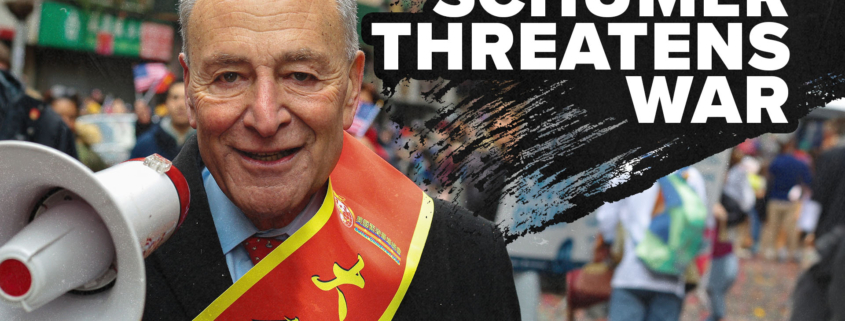 Schumer threatens war