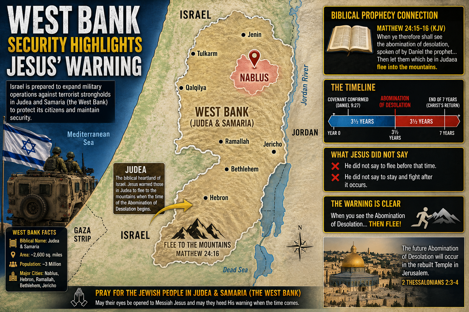 West Bank Security Highlights Jesus’ Warning